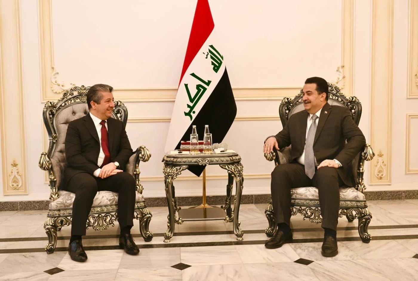 Image of PM Barzani visits Baghdad, meets officials