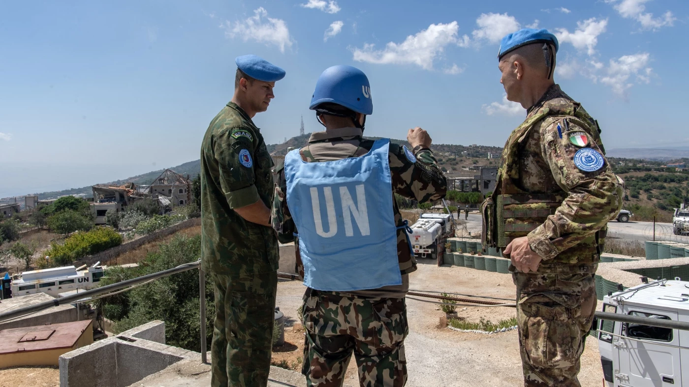 Image of UN peacekeepers say blocked by Israeli military south Lebanon, seeking response over ‘shocking violations'