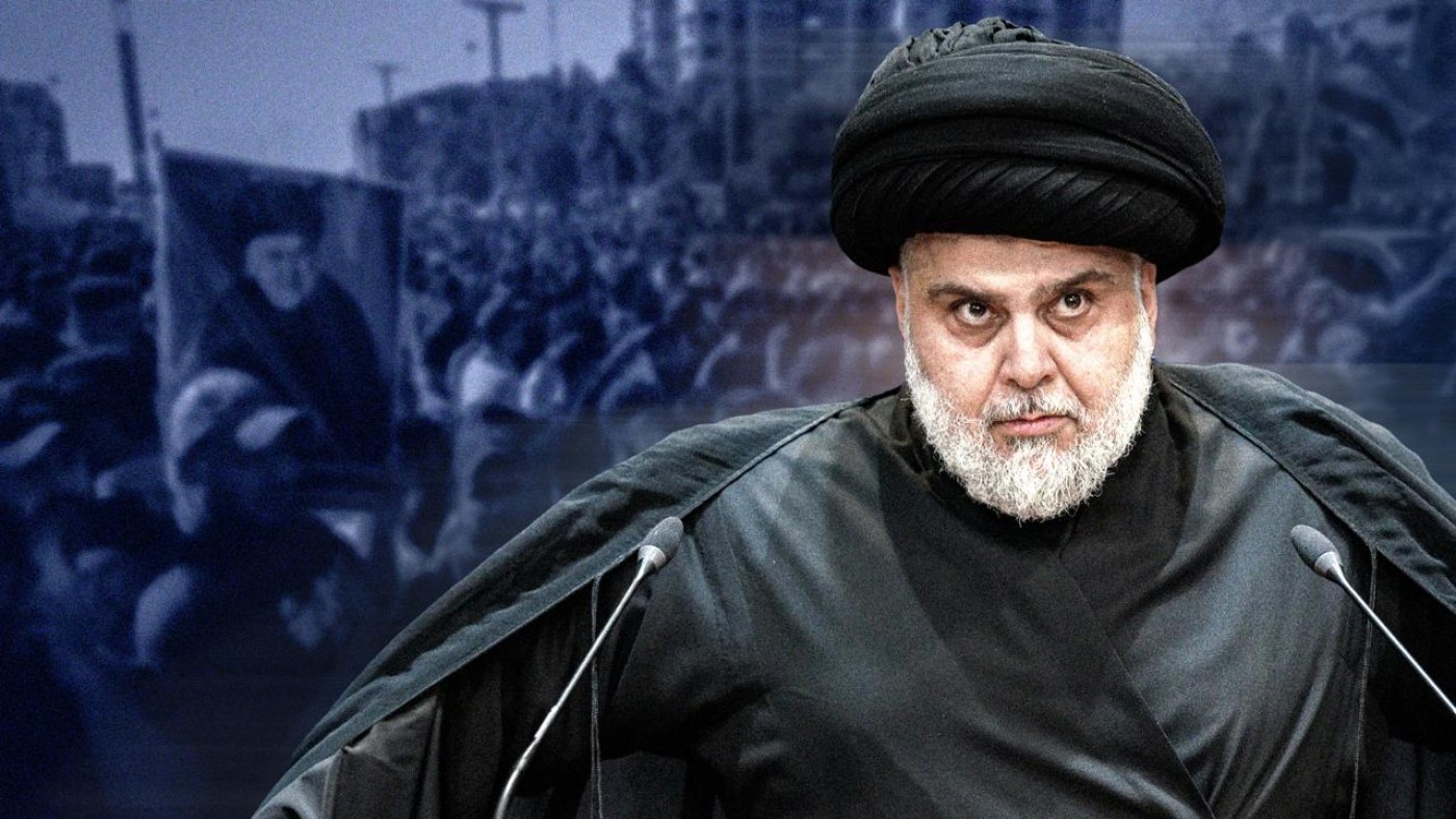 Why does Sadr aim to broaden his support base? Image